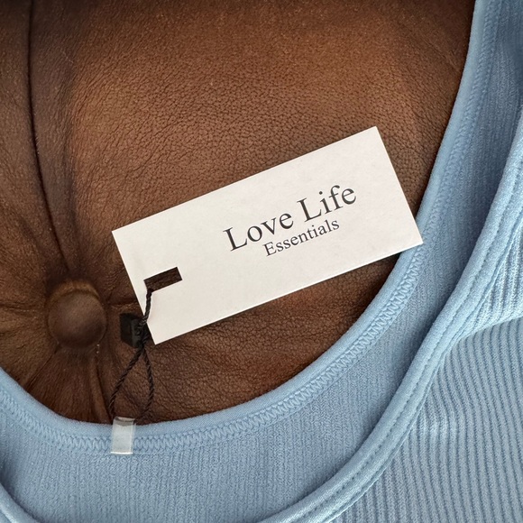 Blue Ribbed Tank Top - Picture 4 of 4